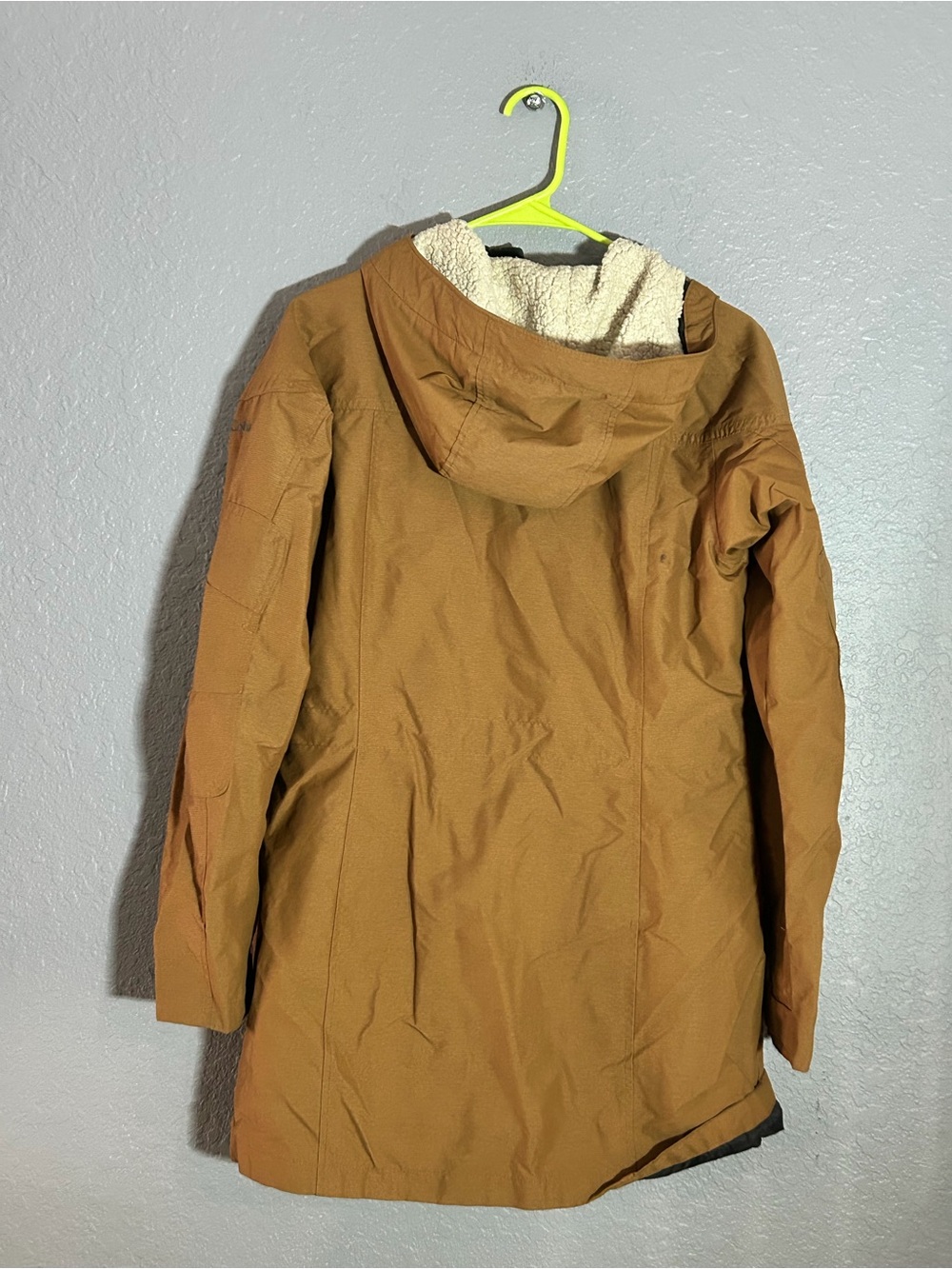 Columbia Interchange Sherpa-Lined Hooded Utility Parka Coat Brown Size Small - Picture 3 of 4